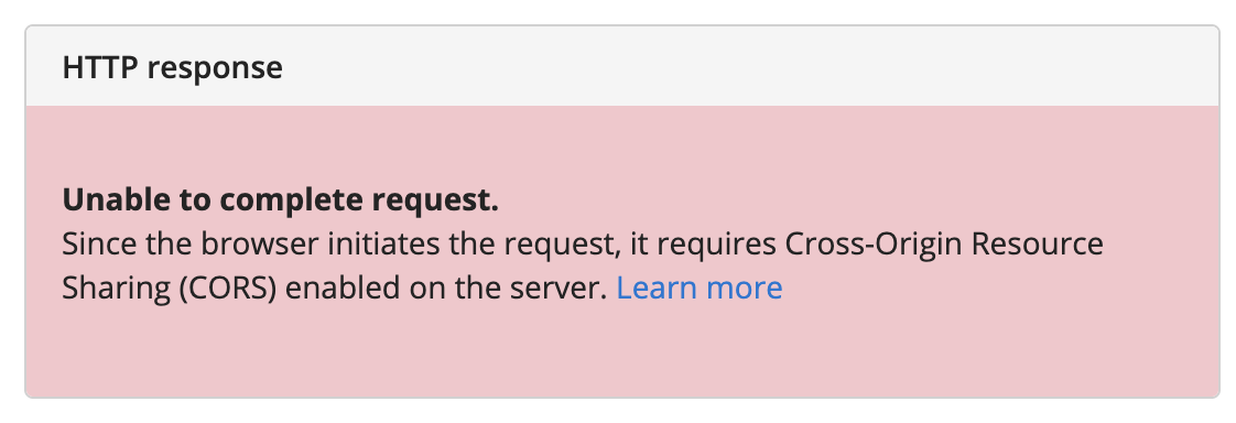 CORS error